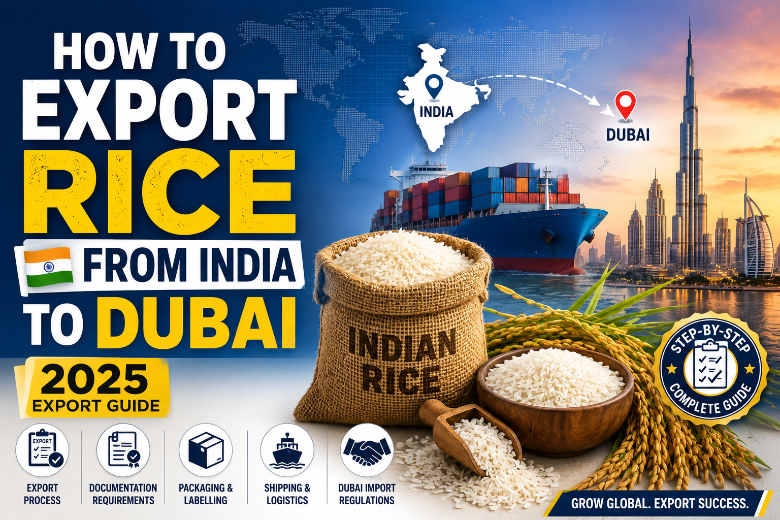 How to Export Rice from India to Dubai 2025 Export Guide