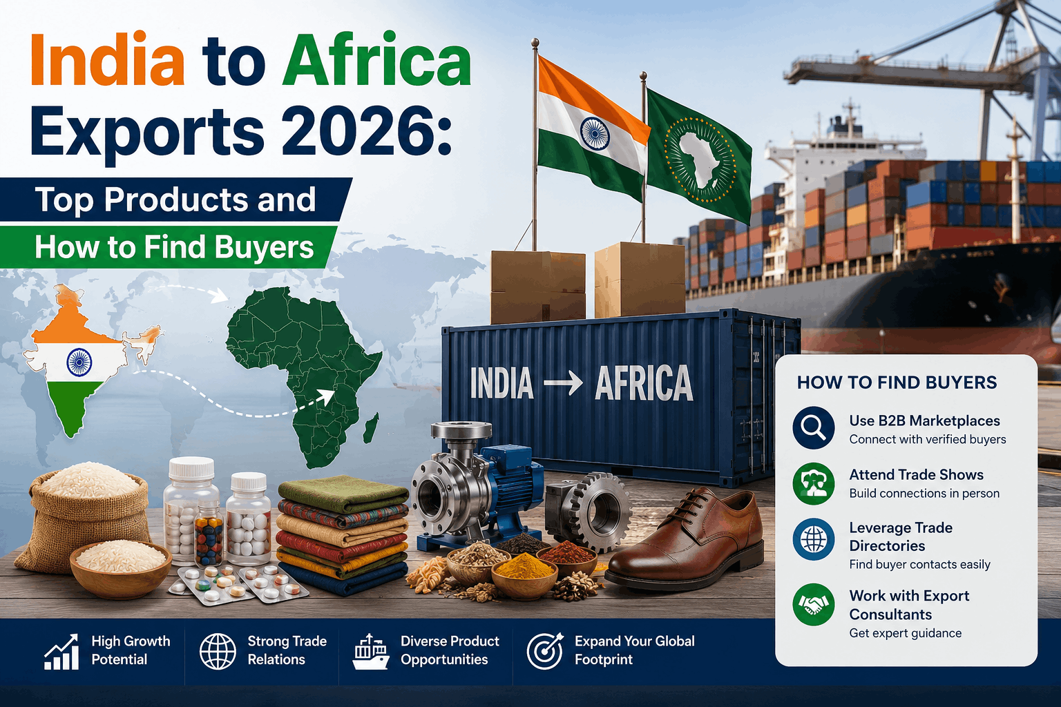 India to Africa Exports 2026: Top Products and How to Find Buyers