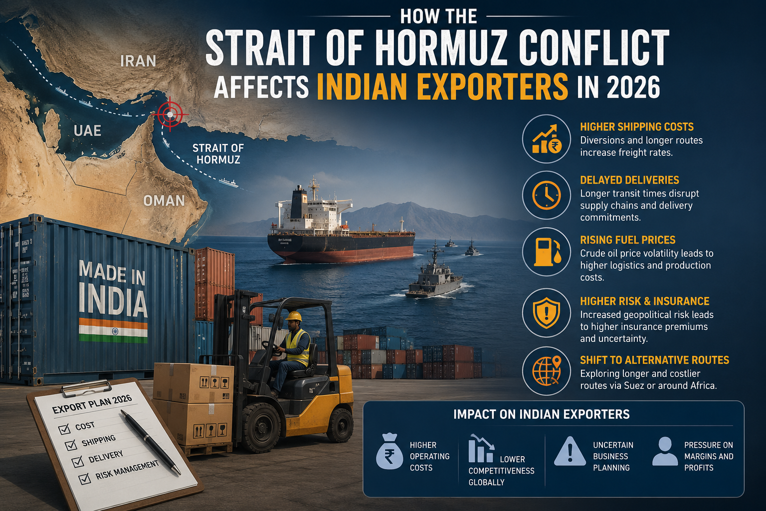 Strait of Hormuz Impact on Indian Exporters 2026: What You Must Know Now