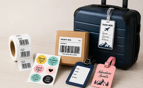 Barcode, Stickers & Luggage Tags