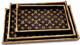 Golden Serving Tray - Handcraft supplier, exporter & wholesale manufacturer