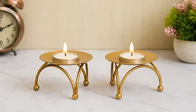 Golden Trio Candle Stand - Home Decor supplier, exporter & wholesale manufacturer