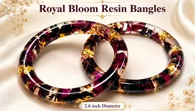 Royal Bloom Resin Bangles
