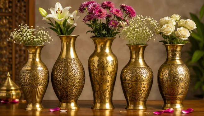 Brass Flower Vases - Handcraft supplier, exporter & wholesale manufacturer