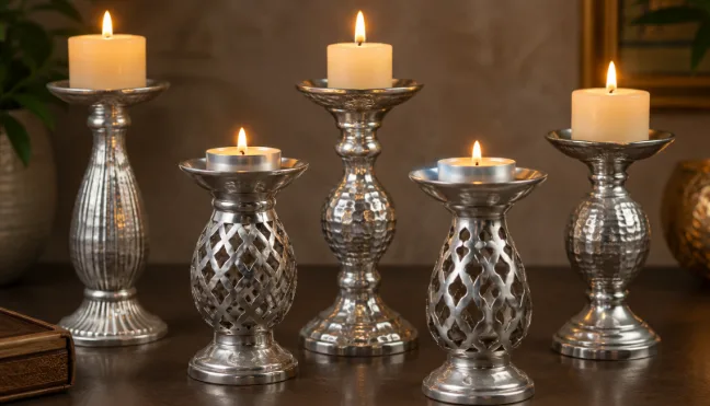 Aluminium Candle Holders - Handcraft supplier, exporter & wholesale manufacturer