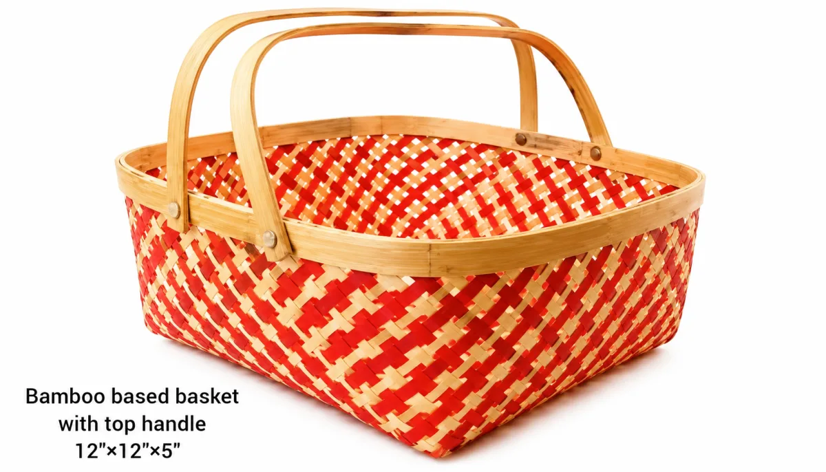 Bamboo Based Basket with Top Handle - Handcraft supplier, exporter & wholesale manufacturer