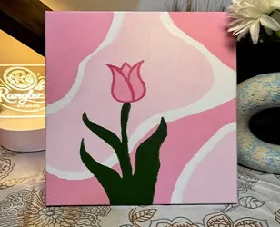 Pink Tulip Canvas Art - Handcraft supplier, exporter & wholesale manufacturer