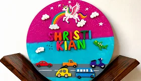 Colorful Customized Transportation Themed Name Board - Handcraft supplier, exporter & wholesale manufacturer