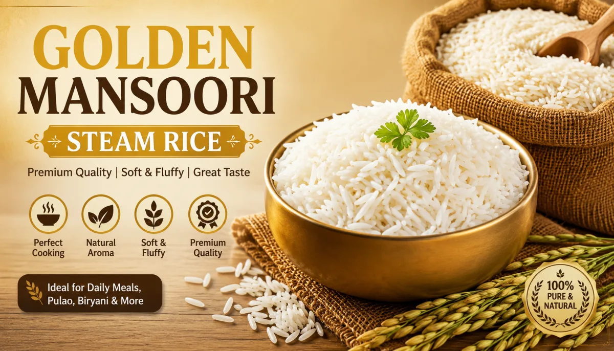 Golden Mansoori Steam Rice - Food & Beverages supplier, exporter & wholesale manufacturer