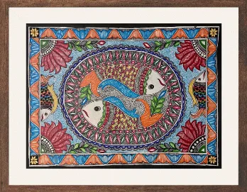 Madhubani Fish Painting - Handcraft supplier, exporter & wholesale manufacturer