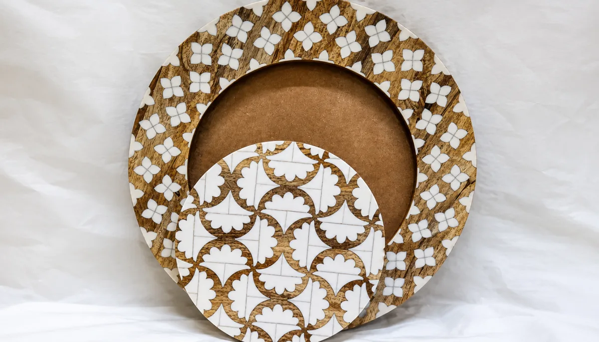 Flora Round Tray - Handcraft supplier, exporter & wholesale manufacturer