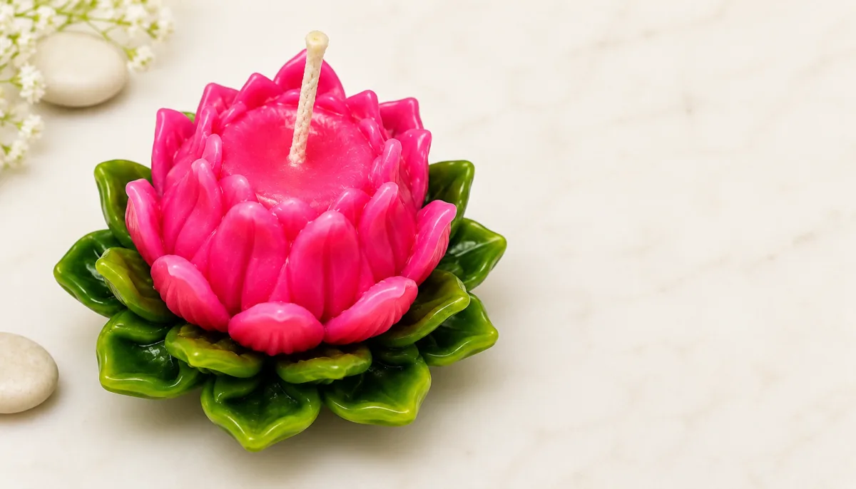 Lotus Flower with Leaf Candles