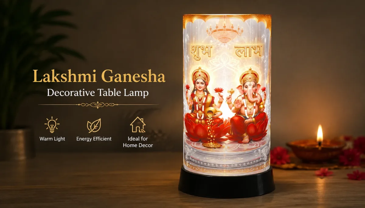 Lakshmi Ganesha Decorative Table Lamp - Handcraft supplier, exporter & wholesale manufacturer