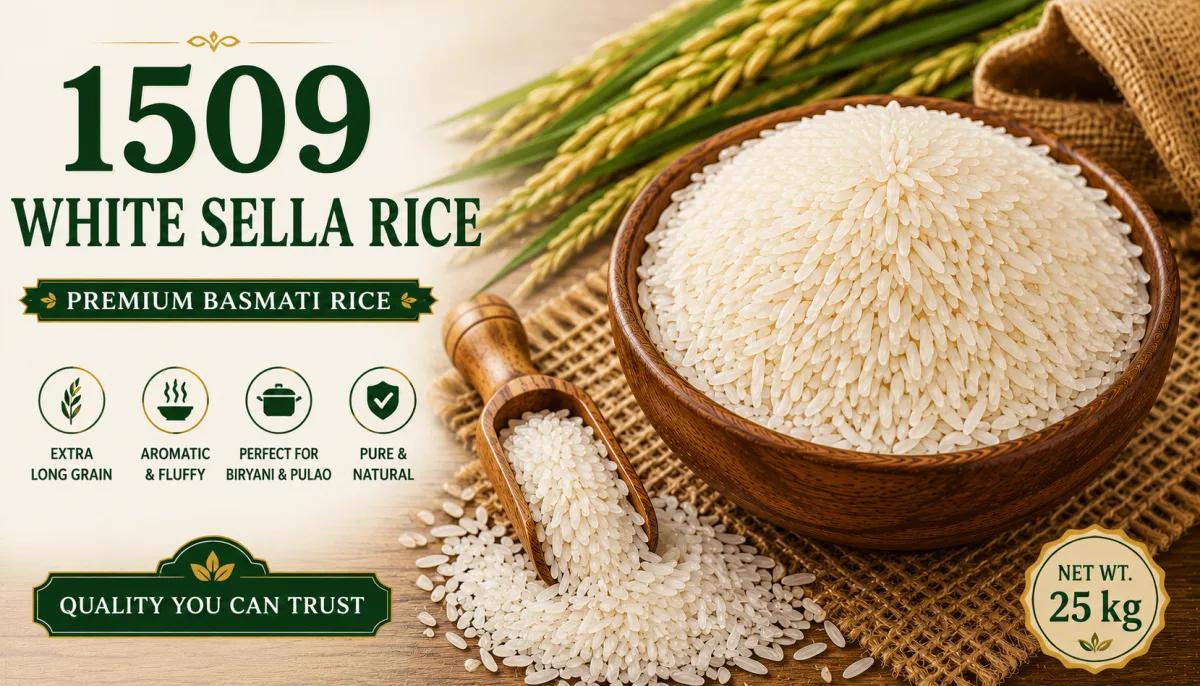 1509 White Sella Rice - Food & Beverages supplier, exporter & wholesale manufacturer