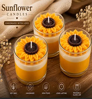 Sunflower Candle - Home & Kitchen supplier, exporter & wholesale manufacturer