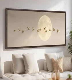 Golden Bird and Bridge Texture Art - Handcraft supplier, exporter & wholesale manufacturer