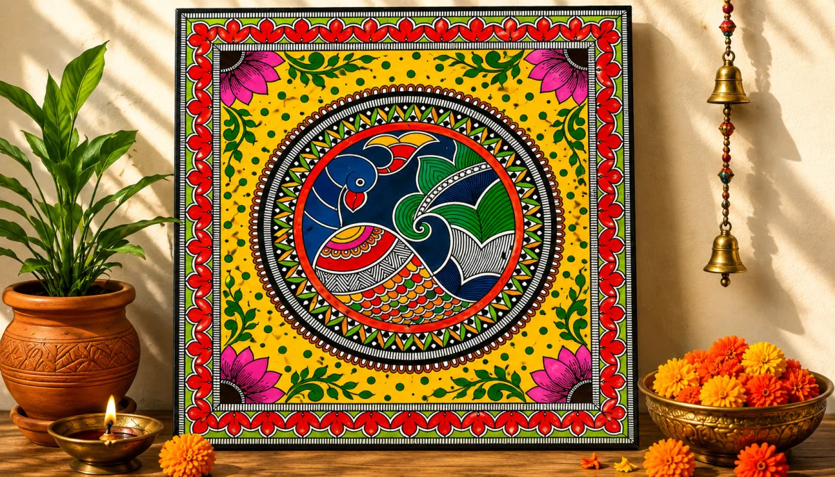 Madhubani Peacock Painting