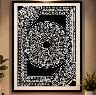 Elegant Eclipse Mandala Art - Handcraft supplier, exporter & wholesale manufacturer