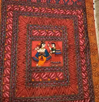 Madhubani Painting on Saree