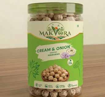 Cream & Onion Roasted Makhana - Food & Beverages supplier, exporter & wholesale manufacturer