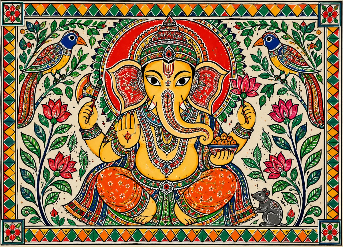 Ganesh Ji Madhubani Painting