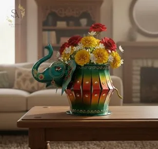 Handcrafted Metal Elephant Pen Stand(SA001) - Handcraft supplier, exporter & wholesale manufacturer