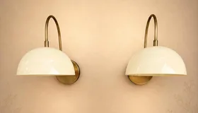 Glossy Off-White Finish Dome Shape Wall Sconce - Handcraft supplier, exporter & wholesale manufacturer