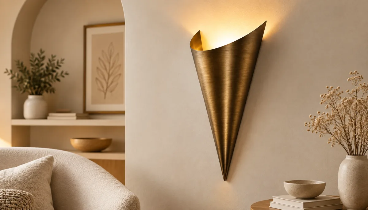 Cone Shaped Antique Brass Finished Wall Sconce - Handcraft supplier, exporter & wholesale manufacturer
