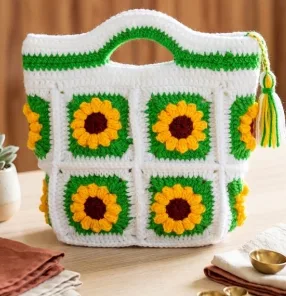 Sunflower Handy Purse - Handcraft supplier, exporter & wholesale manufacturer