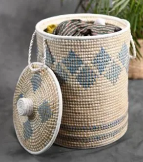 Moonj Laundry Basket with Lid - Handcraft supplier, exporter & wholesale manufacturer