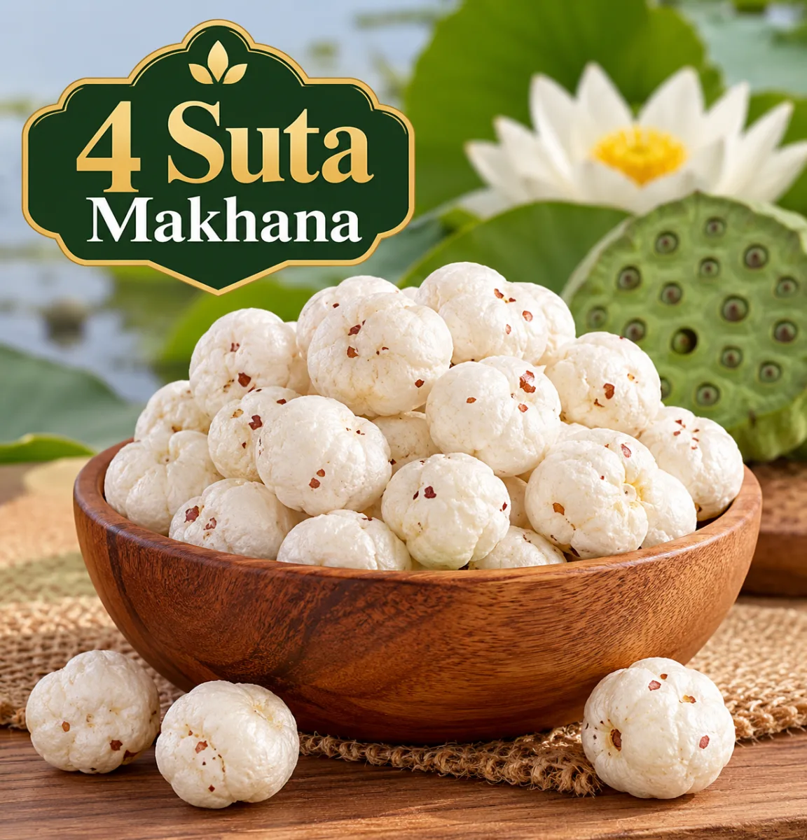 4 Suta Makhana - Food & Beverages supplier, exporter & wholesale manufacturer